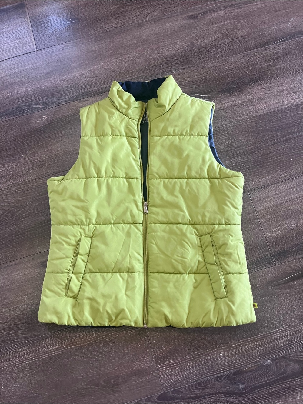 made for life Bright Lime Green Quilted Puffer Vest
